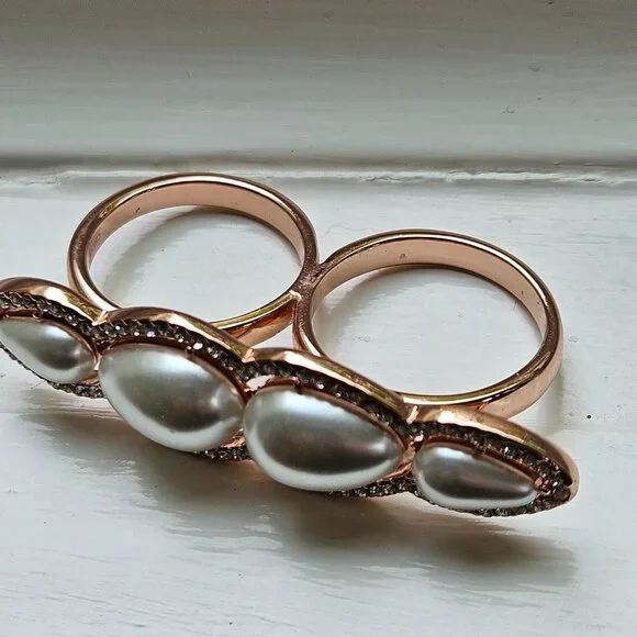 RFM Rose Gold Double Finger Ring - Picture 12 of 15